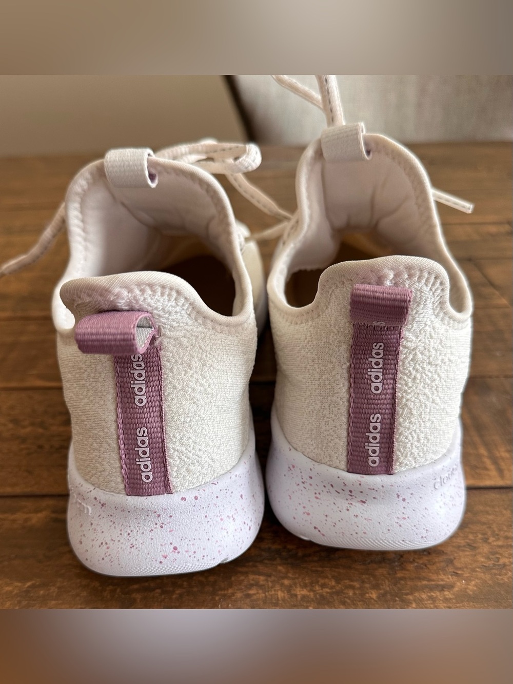 Adidas Cloudfoam Pure 2.0 Running Shoes Women's Size 10 Cream Pink Lightweight - Picture 2 of 10